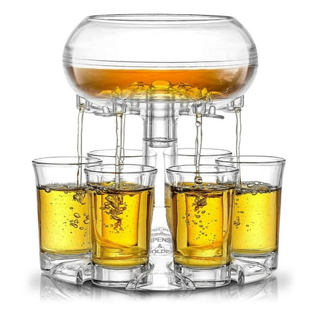 

moobom 6 Shot Glass Dispenser And Holder Dispenser Cocktail Dispenser Carriers Liquid Dispenser Beverage