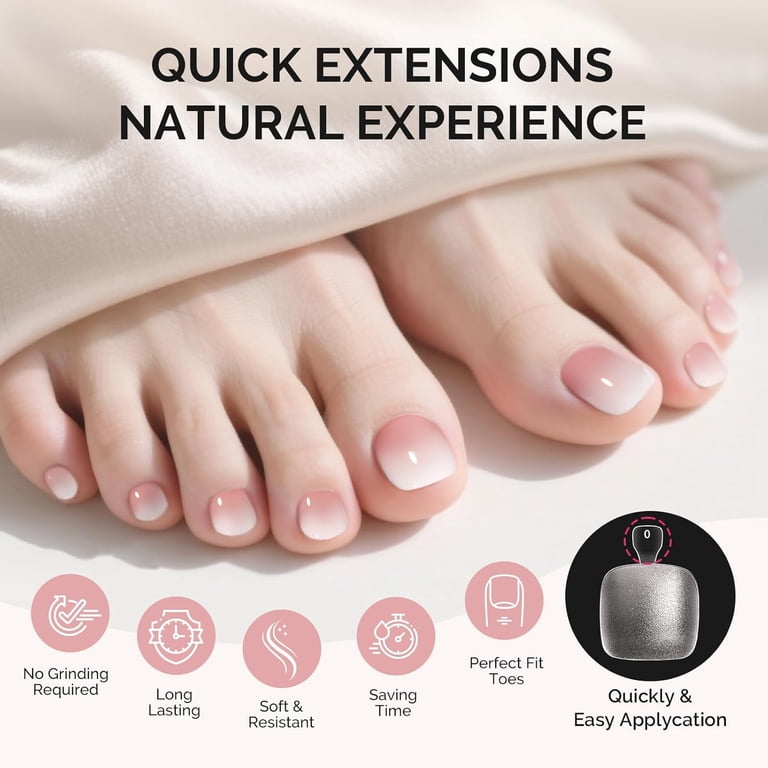 MelodySusie Squoval Toe Nail Tips, 300-Piece Clear Set photo 4