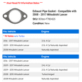 thumbnail image 2 of Exhaust Line Gasket - Compatible with 2008 - 2017 Mitsubishi Lancer 2009 2010 2011 2012 2013 2014 2015 2016, 2 of 2