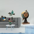 thumbnail image 2 of 4 Pieces Bird Wall Hanging Decor Wooden Globe Figurine Table Clock Eco Friendly Material for Living Room Office Bedroom, 2 of 8