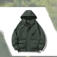 thumbnail image 5 of LYSMORA 2026 Men's Multi Pocket Hood Utility Softshell Jacket, Cargo Zipper Waist Pockets Hook Loop Cuff Long Sleeve Loose Fit Hiking Travel Outerwear, 5 of 7