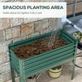 thumbnail image 4 of Outsunny Raised Garden Bed w/ Legs Galvanized Elevated Planter Box Green, 4 of 10