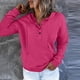 thumbnail image 3 of Gibobby Sudadera de mujer, Sudadera de forro polar con capucha para mujer, de manga larga, casual, para parejas, con capucha, de gran tamaño(Rosa caliente,G), 3 of 4