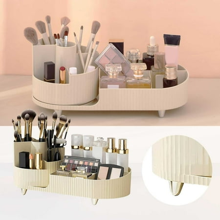 

GARENAS Rotatable & Hanger Cosmetic Brush Organizer Large Easy Access & Durable Pp Material