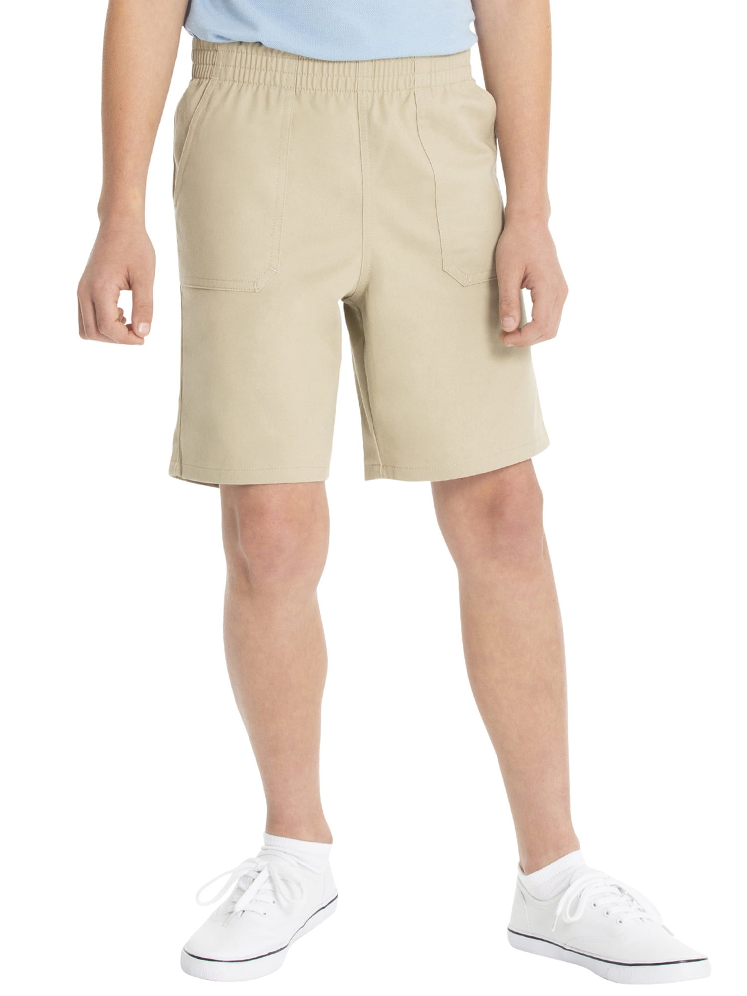 NEW CHAPS Boys Approved Schoolwear Navy Pleated Khaki Shorts 16H 18R 18H 