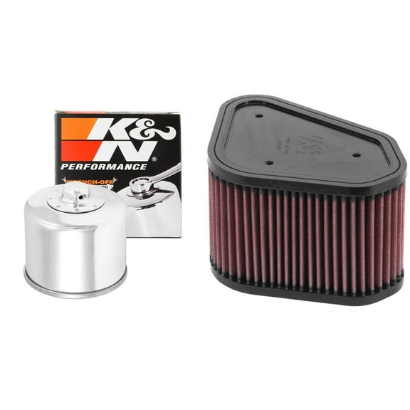 K&N Air and Oil Filter Chrome Kit for ATV/UTV KAWASAKI KFX700 2006-2007