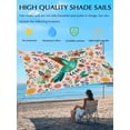 Boho Floral Bird Sun Shade Sail 6.5' x 10', Leaf Colorful Cartoon ...
