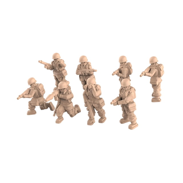 TISHITA 8Pcs Soldier Figure Models Resin Mini Figures for Sand Table Miniature Scene 2.5cm