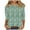 Green, variant on Ladies Shirts and Blouses Tunics or Tops to Wear with Leggings Women's Fashion Printed T-shirt 3/4 Sleeves Blouse Round Neck Tops