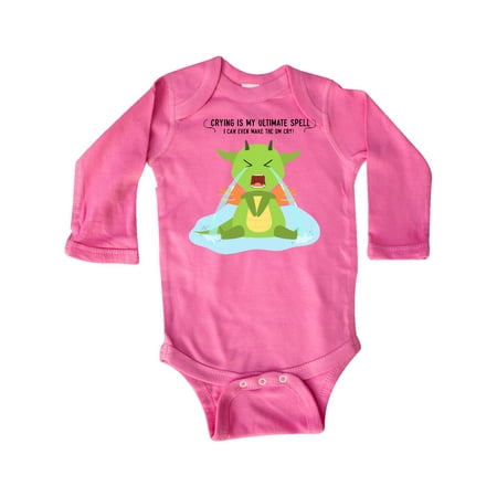 

Inktastic Crying Dragon Gift Baby Boy or Baby Girl Long Sleeve Bodysuit