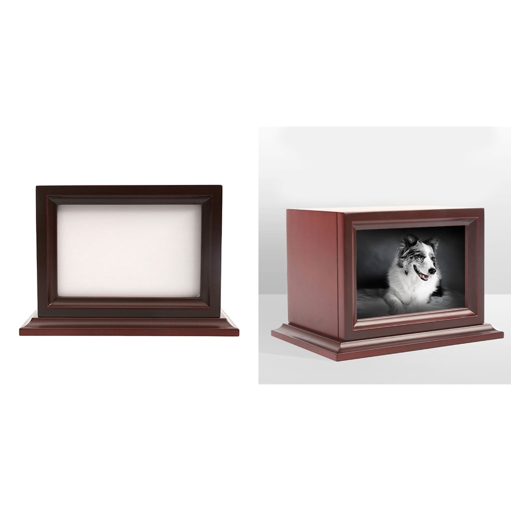 CIYISON Pet Cremation Urn for Dogs Cats Ashes Wooden Dog Memorial Urn Keepsakes Urn Box