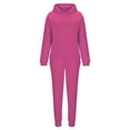 thumbnail image 5 of Yeaiivve Womens Lounge Sweatsuit Sets 2 Piece Fall Outfits Oversized Pullover Hoodie and Jogging Sweatpants Y2K Tracksuit Hot Pink L, 5 of 6