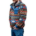 thumbnail image 4 of Men‘s Winter Fleece Pullover Sweatshirt Jacket Button Collar Warm Sweater Coat, 4 of 6