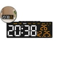 thumbnail image 1 of Dvruxg LED Digital Wall Clock Decorative, Digital Alarm Clocks for Bedrooms, Digital Clock Large Display with Temperature/Countdown/Auto Dimmer/Snooze, 1 of 5