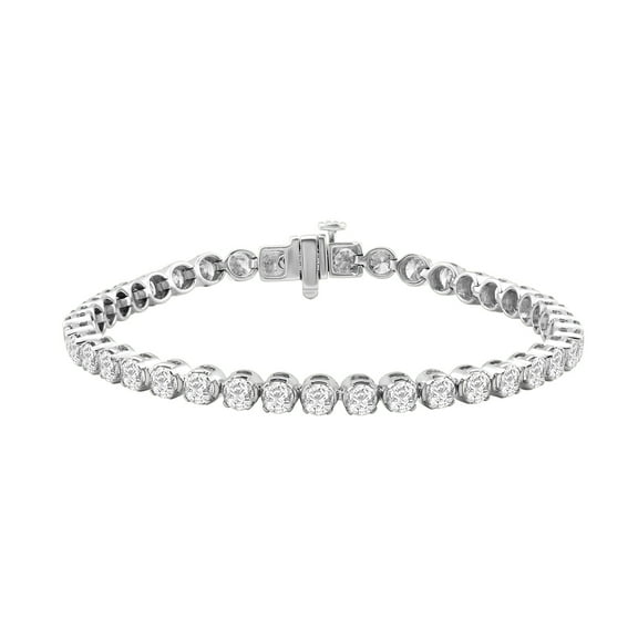 8 Carat Diamond Tennis Bracelet in 14K White Gold (7 Inch) - IGI Certified