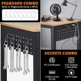 thumbnail image 6 of Rugerasy 47 Inch Heavy-Duty Workbench with Electrical Outlets & 20 Hooks,Industrial Grade Adjustable Work Table with Locking Casters,2000 Lb Load Capacity,Black+Natural, 6 of 7