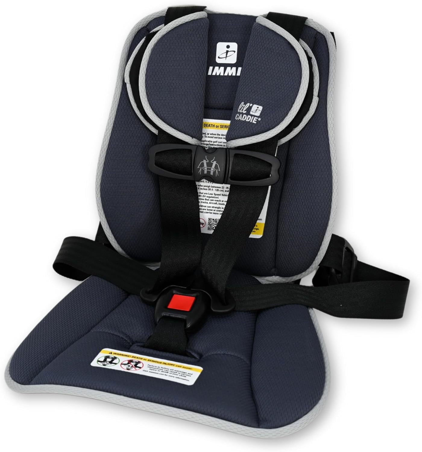 Lil’ Caddie Child Positioner for Golf Carts, 5-Point Positioner Designed to Secure Children in Golf Carts Under 15mph, Charcoal