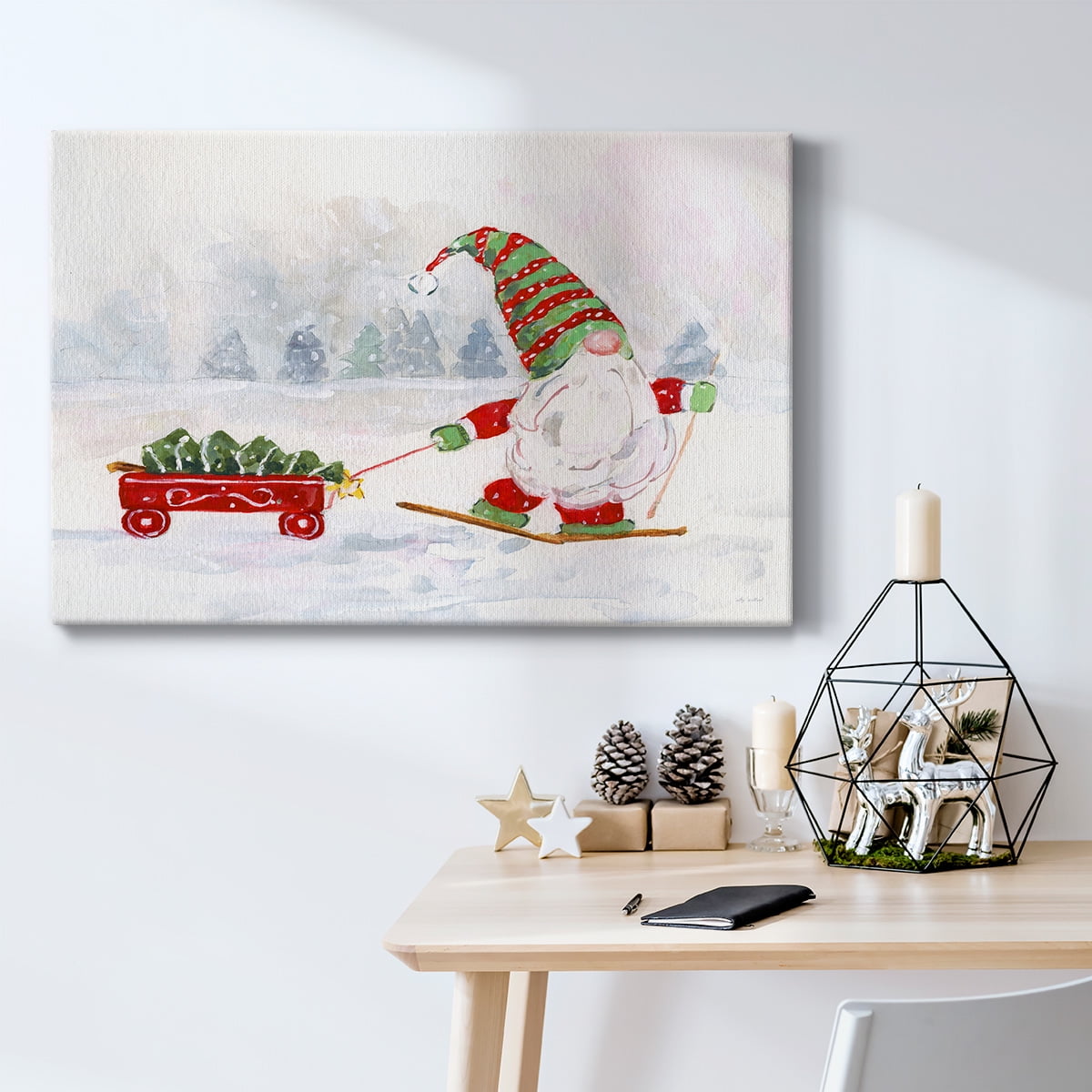 Winter Gnome I- Gallery Wrapped Canvas