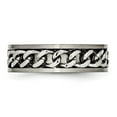 thumbnail image 3 of Chisel Titanium Brushed 7mm Chain Inlay Band, 3 of 7