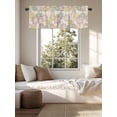 thumbnail image 3 of Kitchen Valances for Window, Country Daisy Floral Retro Linen Light Filtering Rod Pocket Valance Curtain, Pink Yellow Green Wild Flower Short Curtains Window Topper for Bedroom Living Room 42x12in, 3 of 9