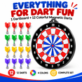 thumbnail image 2 of Magnetic Dart Board - 12pcs Magnetic Darts - Excellent Indoor Game and Party Games - Gifts for 5 6 7 8 9 10 11 12 Year Old Boy Kids, 2 of 8