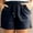Navy, variant on Qulqfy Resort Wear Women Shorts Red Bermuda High Waisted Lounge Beach Comfy Casual Wide Leg Shorts S