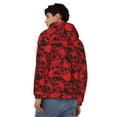 thumbnail image 4 of Honeii Red Skulls 3 Print Hoodies for Men, Pullover & Full Zip, Breathable Zip up Hoodie, Sweatshirt-3X-Large, 4 of 5