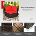 thumbnail image 5 of Costway 6 Piece Rattan Outdoor Patio Bar Set, Mix Brown/Red, 5 of 8