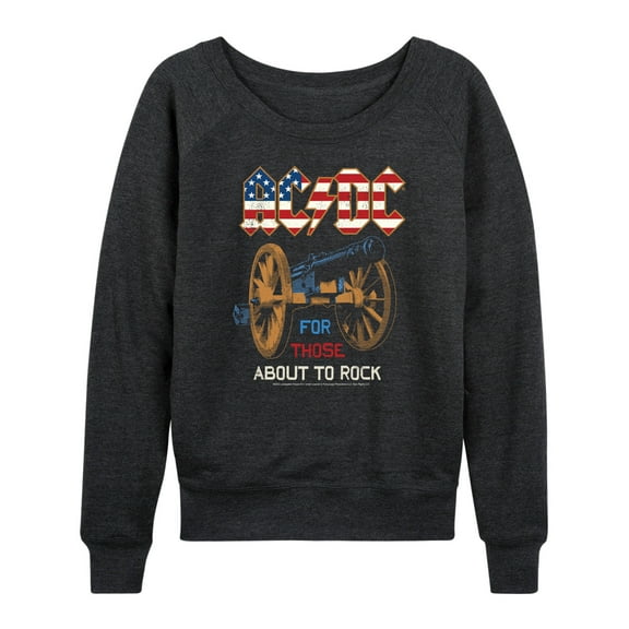 ACDC - For Those About To Rock - Women's Lightweight French Terry Long Sleeve Shirt