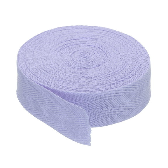 1"/2.5cm Cotton Twill Tape 10 Yards Cotton Ribbon Bias Binding Tape Herringbone Webbing Trim Light Purple