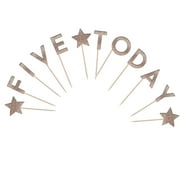 Five Today Cupcake Toppers Glitter Cardstock Set of 12 pcs