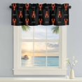 thumbnail image 5 of Marine Life Window Valance for Kitchen, Red Lobster Ocean Wave Abstract Summer Black Rod Pocket Short Curtain for Small Windows, Light Filtering Decorative Valance, 42 x 12 Inch, 5 of 9