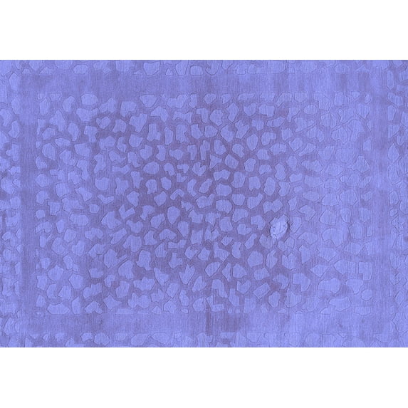 Ahgly Company Indoor Rectangle Abstract Blue Modern Area Rugs, 2' x 5'