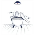 thumbnail image 3 of Ambesonne Wine Duvet Cover Sets, Young Woman in Bathtub Art, 2-Twin, Dark Blue Red White, 3 of 3