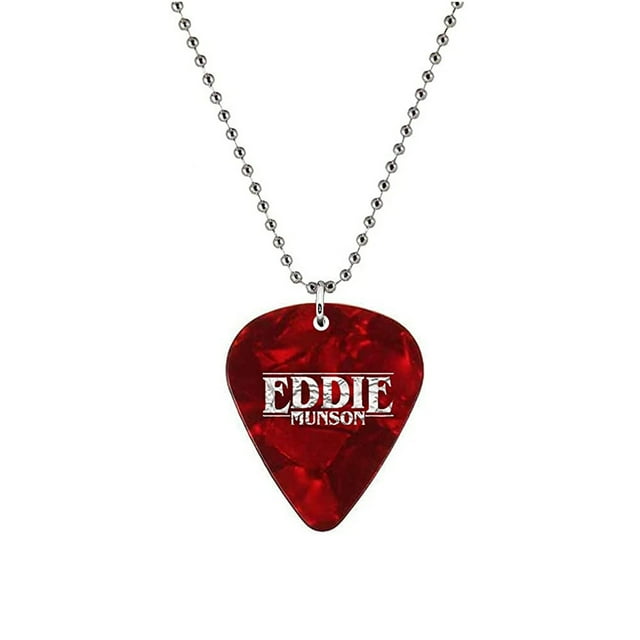 Collar con púa de guitarra, púas impresas, colgante, cadena de metal, joyería, regalo para amantes de la música, accesorios de cosplay