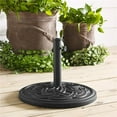 thumbnail image 1 of Walker Edison UB30RCWBL Circle Weave Round Umbrella Base - Black, 1 of 5