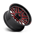 thumbnail image 2 of Fuel 1PC Aluminum Rim D663 IGNITE 22X10in Gloss Black Red Tinted Clear Finish, D66322007347, 2 of 3