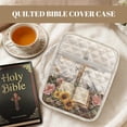 thumbnail image 6 of TSOVTHRID Dove Cross Book Flower Print Bible Bag Bible Cover Cases with Portable Handle, Quilted Carrying Book Case for Bibles Study Multi-Functional, Christian Gift, White, 6 of 7