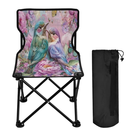 YAZAOO Camping Chairs Modern Birds and Flowers. Pattern Folding chair
