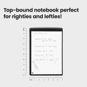 Rocketbook Flip Reusable Smart Notebook, Executive 6 x 8.8, Black, Cloud Connected Top-Bound Erasable Spiral Notebook