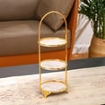 thumbnail image 2 of AMLESO Iron Cake Stand Decoration Display Plate Antique Display Cupcake Stand for Three-tier Disc, 2 of 8