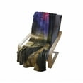 thumbnail image 3 of Universe Soft Flannel Fleece Throw Blanket, Galaxy Cosmos Wooden Bridge Panoramic View Celestial Space Print, Cozy Plush for Indoor and Outdoor Use, 70" x 90", Pale Brown Hot Pink, by Ambesonne, 3 of 5