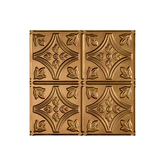 Fasade Easy Installation Traditional 1 Antique Bronze Glue Up Ceiling Tile/ Ceiling Panel (12" X 12" Sample)