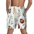 thumbnail image 4 of Goofa Watercolor Ladybug Printed Men's Swim Trunks Board Shorts Quick Dry Mens Swimming Trunks with Compression Liner,Breathable Fit Hawaii Beach Shorts-Medium, 4 of 9