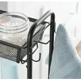 thumbnail image 4 of Mainstays Slim 3-Tier Rolling Bathroom Storage Cart with Hooks, Black, 4 of 6