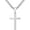 Silver Cuban Chain 18 in, variant on 18K Gold Over 925 Sterling Silver Cross Necklace for Men/Women, Stainless Steel Cuban/Rope Chain Cross Pendant 18-24 inch, Religious Jewelry Gifts for Men