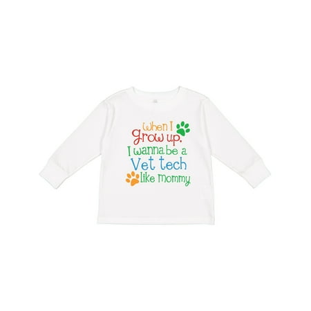 

Inktastic Vet Tech Veterinary Technician Like Mommy Boys or Girls Long Sleeve Toddler T-Shirt