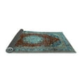 thumbnail image 2 of Ahgly Company Indoor Square Medallion Light Blue Traditional Area Rugs, 5' Square, 2 of 4