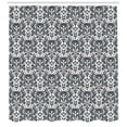 thumbnail image 3 of Ambesonne Gothic Shower Curtain, Damask Inspired Flourish, 69"Wx84"L, Grey White, 3 of 3