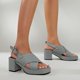 thumbnail image 1 of Zapatos de mujer Casual Correas cruzadas Hebilla Tacones altos gruesos Punta cuadrada Sandalias de color sólido Wmkox8yii  hfjk3891, 1 of 9